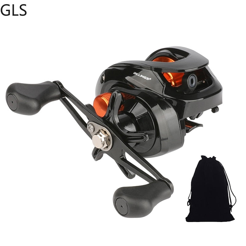 GLS 2022 Lightweight Spool 6.3:1 Gear Ratio Baitcasting Fishing Wheel Left/Right 8kg Max Drag Saltwater Left/Right Fishing Reel