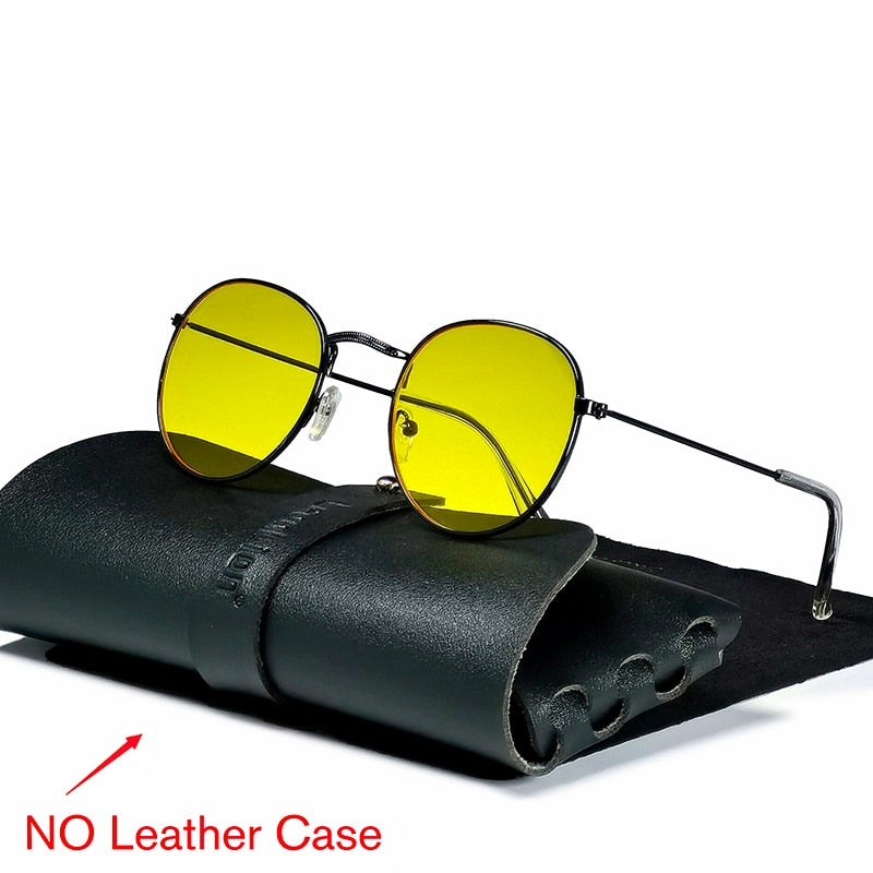Leonlion Round Retro Sunglasses Men 2022 Round Vintage Glasses for Men/Women Luxury Eyewear Men Metal Lunette Soleil Homme UV400