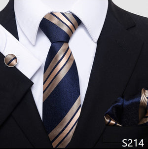Fashion Brand Nice Handmade Silk Tie Handkerchief Cufflink Set For Men Necktie Orange Paisley Shirt Accessories lover&#39;s day
