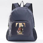 Foldable Backpack Camping Ultralight Folding Travel Bag Hiking Backpack Gold Letter Series Outdoor Sports Rucksack for Men Women