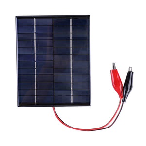 Waterproof Solar Panel 5W 12V Outdoor DIY Solar Cells Charger Polysilicon Epoxy Panels 136x110MM for 9-12V Battery Charging Tool
