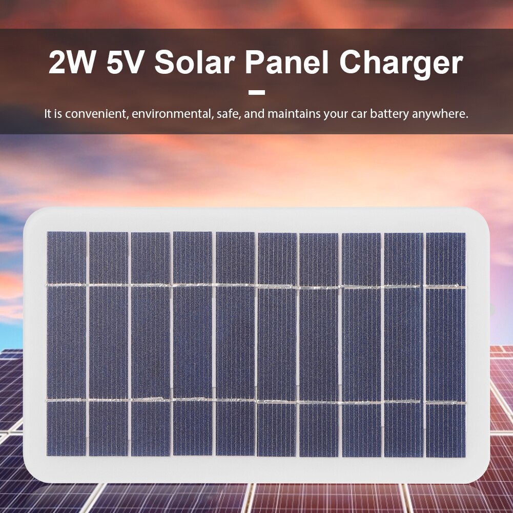 5V 400mA Solar Panel 2W Output USB Outdoor Portable Solar System for Cell Mobile Phone Chargers Device