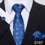7.5 cm Great Quality Birthday Gift Tie Hanky Cufflink Set Necktie For Men Formal Clothing Purple hombre Gift for Boyfriend