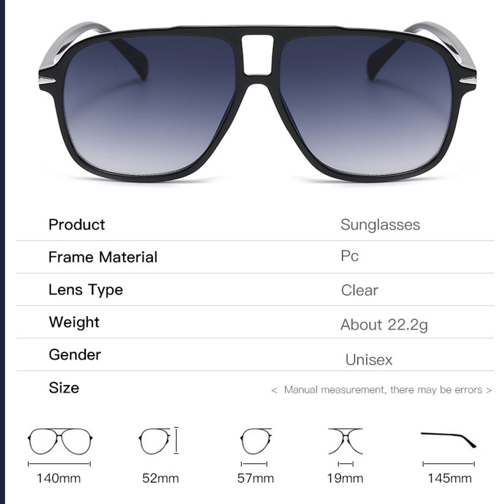 VIVIBEE Fashions Aviation Gredient Sunglasses Retro Men Oversized Pilot Rivets UV400 Summer Shades Vintage Big Eyewear