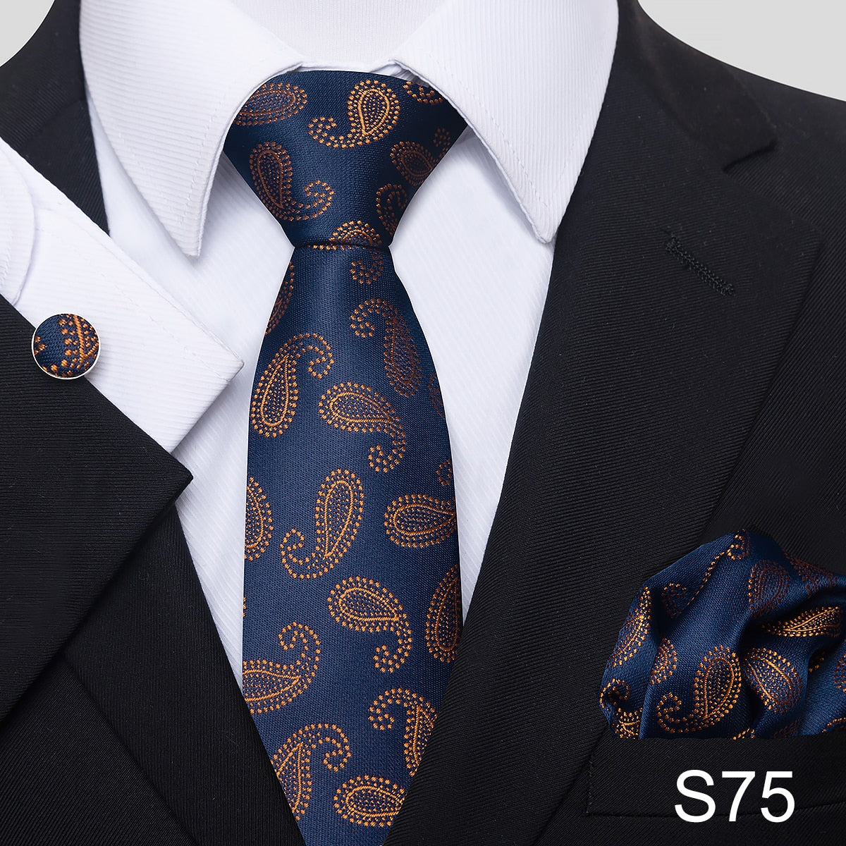 7.5 cm Great Quality Birthday Gift Tie Hanky Cufflink Set Necktie For Men Formal Clothing Purple hombre Gift for Boyfriend