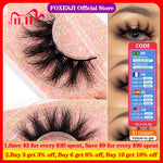 FOXESJI Makeup Eyelashes 3D Mink Lashes Fluffy Soft Wispy Natural Cross Lash Extension Reusable Fake Lashes Mink False Eyelashes