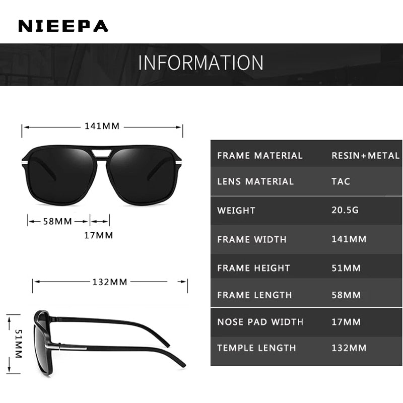 2022 Luxury Polarized Sunglasses Men Women Fashion Square Male Sun Glasses Vintage Driving Fishing Eyeglasses Shades UV400
