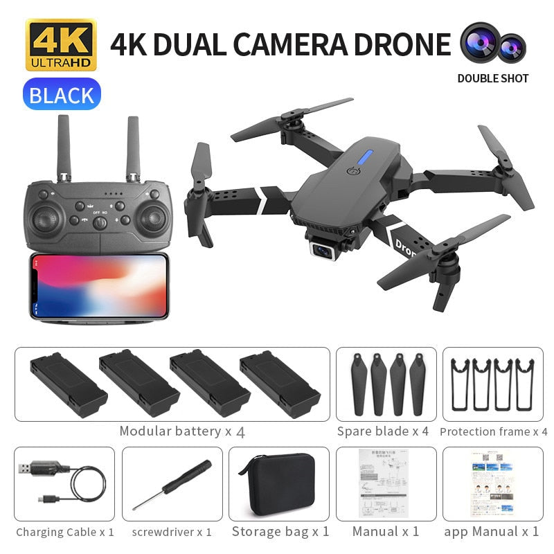 2021 NEW Drone 4k profession HD Wide Angle Camera 1080P WiFi fpv Drone Dual Camera Height Keep Drones Camera Helicopter Toys