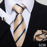Fashion Brand Nice Handmade Silk Tie Handkerchief Cufflink Set For Men Necktie Orange Paisley Shirt Accessories lover&#39;s day