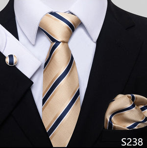 Fashion Brand Nice Handmade Silk Tie Handkerchief Cufflink Set For Men Necktie Orange Paisley Shirt Accessories lover&#39;s day