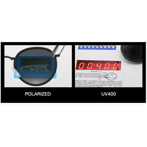 2020 Round Polarized Sunglasses Men Polaroid Sun Glasses Women Metal Frame Black Lens Eyewear Driving Goggles UV400