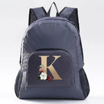 Foldable Backpack Camping Ultralight Folding Travel Bag Hiking Backpack Gold Letter Series Outdoor Sports Rucksack for Men Women