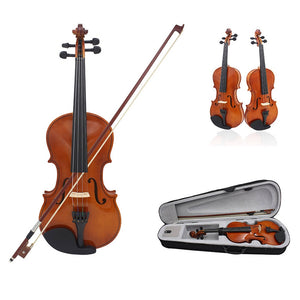 IRIN Full Size Violin 4/4 3/4 Wooden Acoustic Fiddle Beginner Violin Case Bow Strings Shoulder Music Instrument Accessories Set