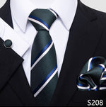 Fashion Brand Nice Handmade Silk Tie Handkerchief Cufflink Set For Men Necktie Orange Paisley Shirt Accessories lover&#39;s day