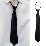 5/8cm Ties Slim Girls Neck Tie Zipper Necktie For Men Women Tie For Boys Girls Suits Gravatas Rubber Pre-tied Tie