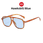 VIVIBEE Fashions Aviation Gredient Sunglasses Retro Men Oversized Pilot Rivets UV400 Summer Shades Vintage Big Eyewear