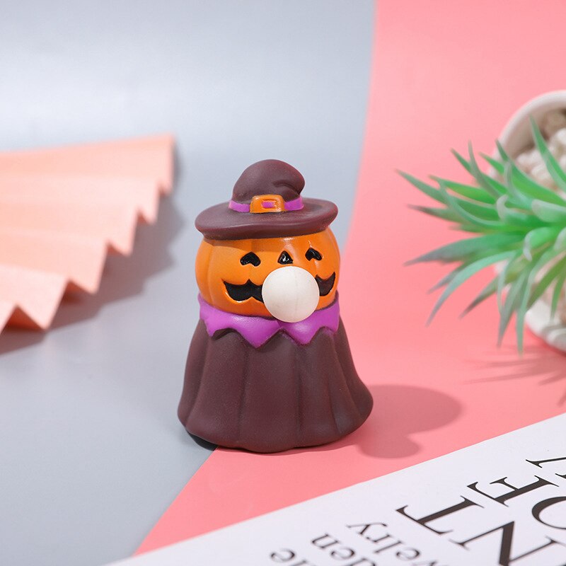 Pumpkin Ghost Decompression Toy Thermoplastic Rubber Squeeze Bouncy Ball Kids Toys Halloween Party Decorations DIY Home Supplies