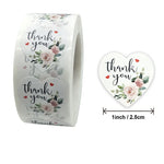 Thank you craft stickers Heart Handmade Cake decoration cookie Sealing Label Kraft Sticker Baking DIY Gift Stickers Party