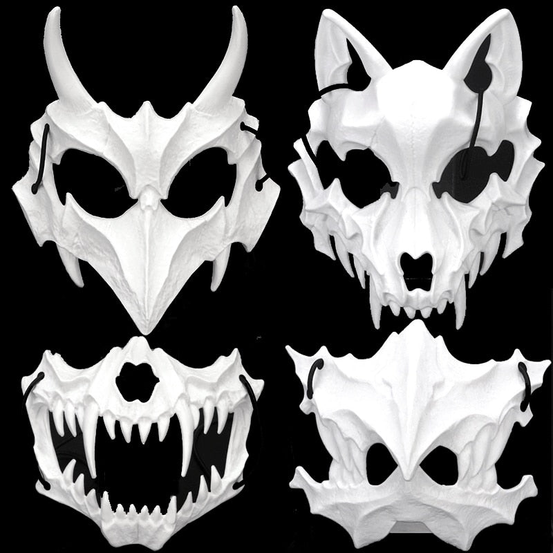 Halloween Demon Mask Carnival Werewolf  Skull Mask Cosplay Costumes Anime Cosplay Mask Face Headwear Horror Party Props