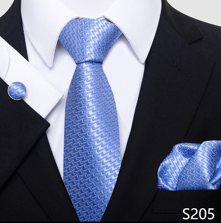 Fashion Brand Nice Handmade Silk Tie Handkerchief Cufflink Set For Men Necktie Orange Paisley Shirt Accessories lover&#39;s day