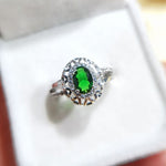 Charming 585 Gold Color Ring Vintage Green Stone Jewelry Elegant Rings For Women Luxury Rhinestone Wedding Engagement Anel Dd201