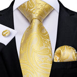 DiBanGu Men Tie Solid Pink Color Formal Wedding Necktie Silk Jacquard Woven Tie Handkerchief Cufflinks For Men Business Suit