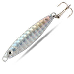 Metal Fishing Lure 10g 15g 20g Shore Cast Hook Swimbait Spoon Jig Artificial Bait Laser Cover Pike Trout Pesca Spinning Tackle