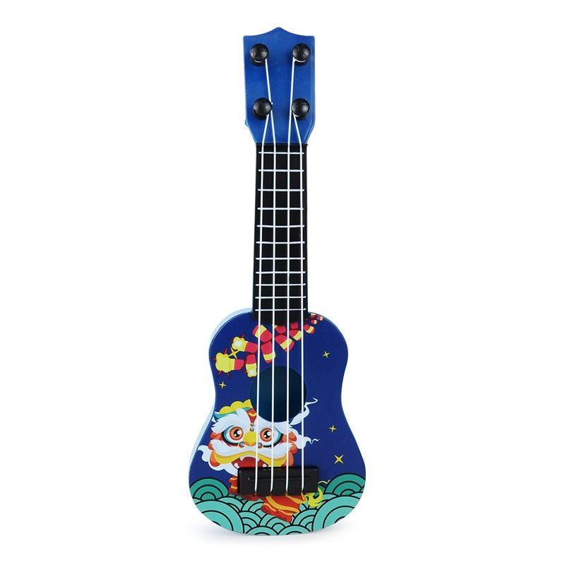 Mini Guitar 4 Strings Classical Ukulele Guitar Toy Musical Instruments for Kids Children Beginners Early Education Small Guitar