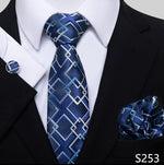 Fashion Brand Nice Handmade Silk Tie Handkerchief Cufflink Set For Men Necktie Orange Paisley Shirt Accessories lover&#39;s day