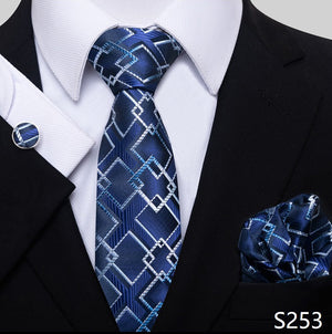 Fashion Brand Nice Handmade Silk Tie Handkerchief Cufflink Set For Men Necktie Orange Paisley Shirt Accessories lover&#39;s day