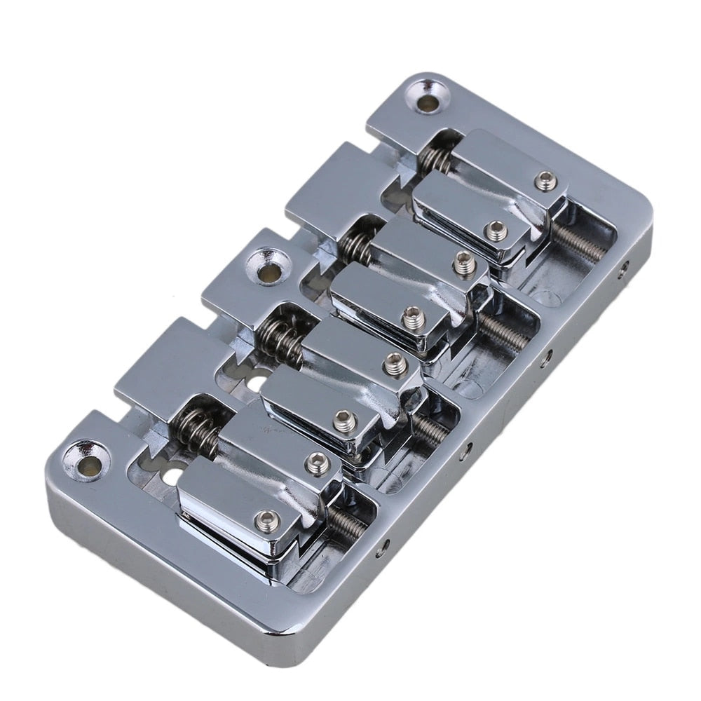 4/5 String Bass Guitar Bridge for Electric Bass Musical Accessory Silver