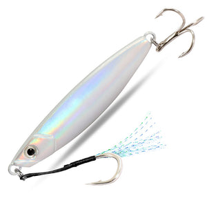 Metal Fishing Lure 10g 15g 20g Shore Cast Hook Swimbait Spoon Jig Artificial Bait Laser Cover Pike Trout Pesca Spinning Tackle