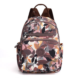 Vento Marea Mini Backpack 2021 Flower Printing Women Shoulder Bag Preppy Style Waterproof Nylon Female Rucksack Purses For Girls