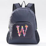 Unisex Lightweight Outdoor Backpack Portable Foldable Outdoor Camping Hiking Travel Daypack Women Pink Letter Pattern Sport Bags