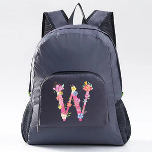 Unisex Lightweight Outdoor Backpack Portable Foldable Outdoor Camping Hiking Travel Daypack Women Pink Letter Pattern Sport Bags