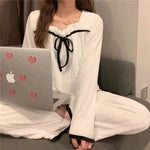 Coral Fleece Pajamas Sets For Women Autumn Winter Thick Warm Sweet Cute Sleepwear Flannel Lounge Wear Homewear Nightie Female
