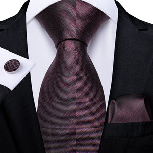 New Design Wedding Men Tie Red  Solid Striped Paisley Neckties For Men Business Dropshipping DiBanGu Hanky Cufflinks Tie Set