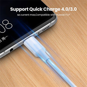 PD 100W USB C to USB Type-C Cable Fast Charge Data Cable For Huawei P30 Samsung Xiaomi Phone Data Line Quick Charge Accessories