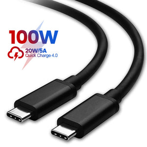 PD 100W USB C to USB Type-C Cable Fast Charge Data Cable For Huawei P30 Samsung Xiaomi Phone Data Line Quick Charge Accessories