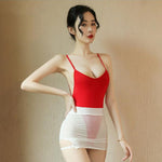 one piece swimsuit women swimwear monokini sexy bikini Solid color Sling Transparent Open file Fun Backless Japanese student spa
