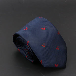 New Blue Printed Men&#39;s Tie Novelty Animal Fruit Pattern Neck Ties S lim Jacquard Woven High Quality Gravatas Accessories For Men