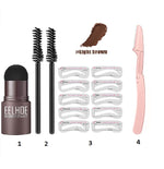 2023 Professional One Step Eyebrow Stamp Shaping Set Pen Pencil Gel Waterproof Women Makeup Perfect Brows Stencil And Kit Tattoo