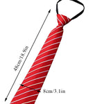 Lazy Zipper Men&#39;s Tie Business Formal Dress Wear Stripe Solid Color Zipper Necktie Wholesale Gifts for Men Slim Skinny Tie