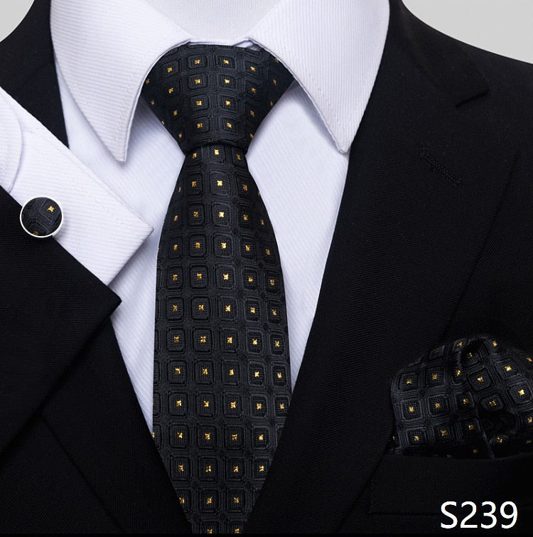 Fashion Brand Nice Handmade Silk Tie Handkerchief Cufflink Set For Men Necktie Orange Paisley Shirt Accessories lover&#39;s day