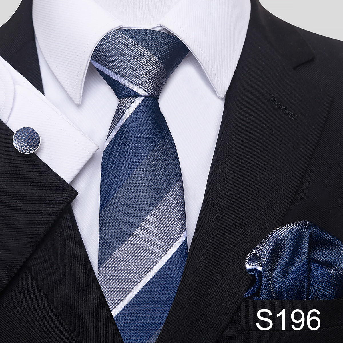 7.5 cm Great Quality Birthday Gift Tie Hanky Cufflink Set Necktie For Men Formal Clothing Purple hombre Gift for Boyfriend
