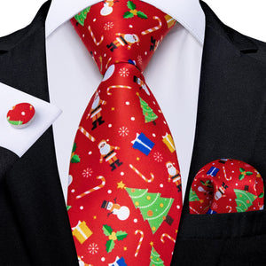 New Design Wedding Men Tie Red  Solid Striped Paisley Neckties For Men Business Dropshipping DiBanGu Hanky Cufflinks Tie Set