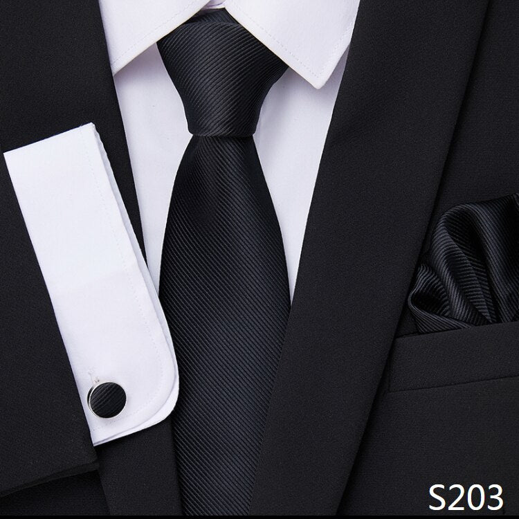 Fashion Brand Nice Handmade Silk Tie Handkerchief Cufflink Set For Men Necktie Orange Paisley Shirt Accessories lover&#39;s day