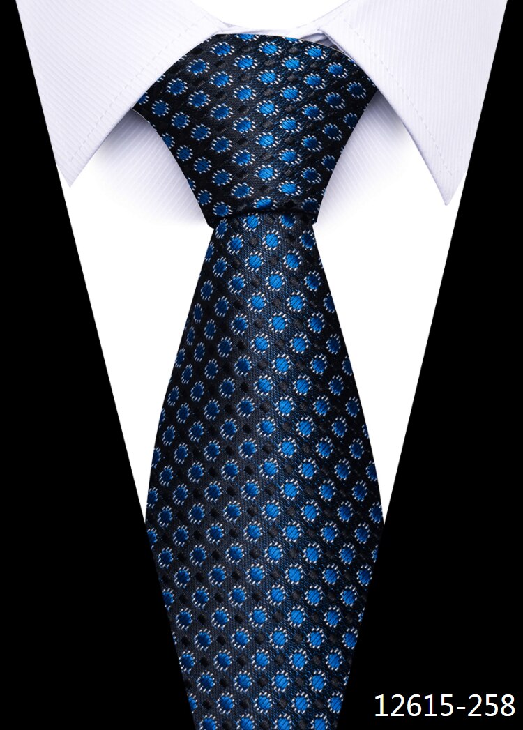 Brand Classic Newest design Silk Necktie Man&#39;s Shirt Accessories Striped Dark Blue Tie Men New Year&#39;s Day Fit Wedding Party