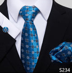 Fashion Brand Nice Handmade Silk Tie Handkerchief Cufflink Set For Men Necktie Orange Paisley Shirt Accessories lover&#39;s day