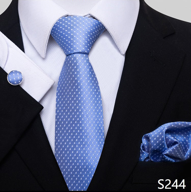 Fashion Brand Nice Handmade Silk Tie Handkerchief Cufflink Set For Men Necktie Orange Paisley Shirt Accessories lover&#39;s day